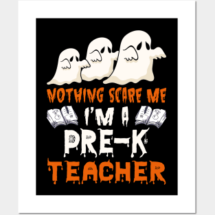 Nothing Scare Me Ghosts Pre-K teacher Halloween Posters and Art